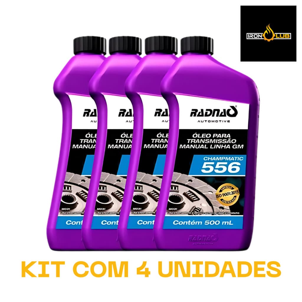 KIT 4 ÓLEO DE CÂMBIO MANUAL RADNAQ CHAMPMATIC 556 GM CHEVROLET DE 500ML