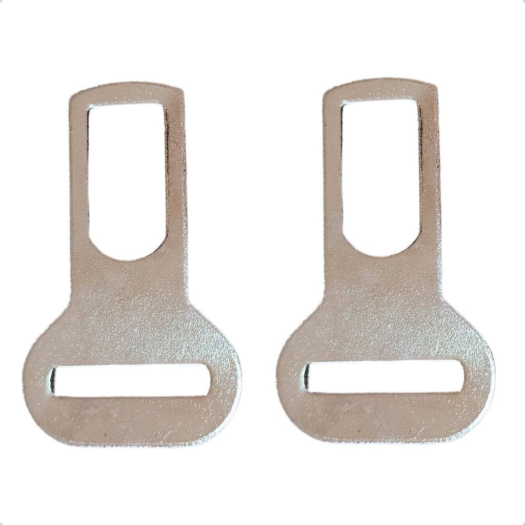 Kit 2 Fivelas Trava 25mm Cinto Segurança Universal Lingueta Pet Anti Alarme Segurança Automotivo