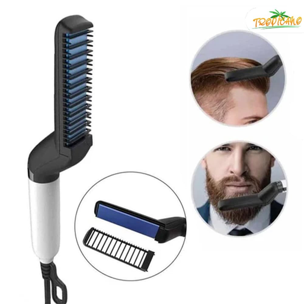 Estilo de ferro portátil barba cabelo masculino barba escova de barba elétrica