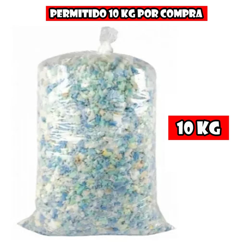 Flocos de Espuma Especial para Puff  almofada travesseiro Gigante - Pacote 10kg - Espuma Premiun