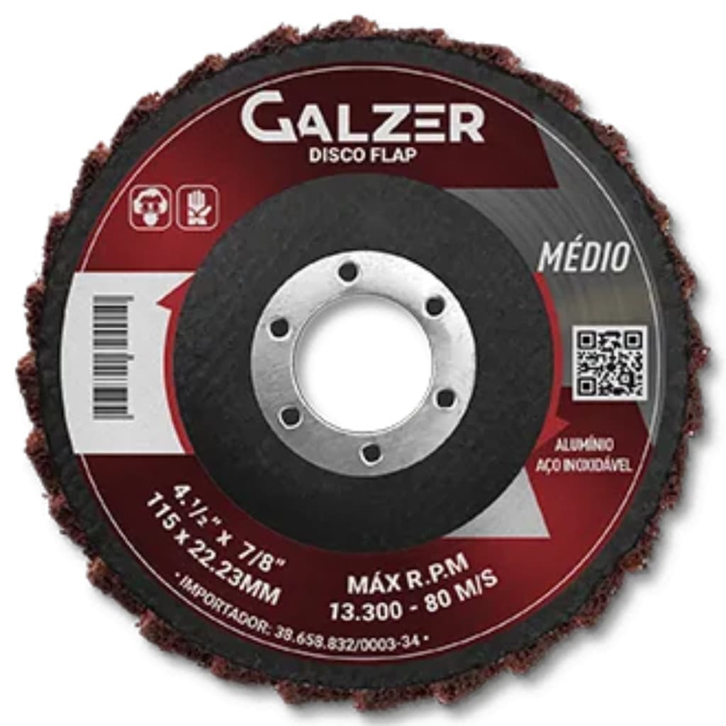 DISCO FLAP MANTA ABRASIVA  4.1/2 MEDIO GALZER UN