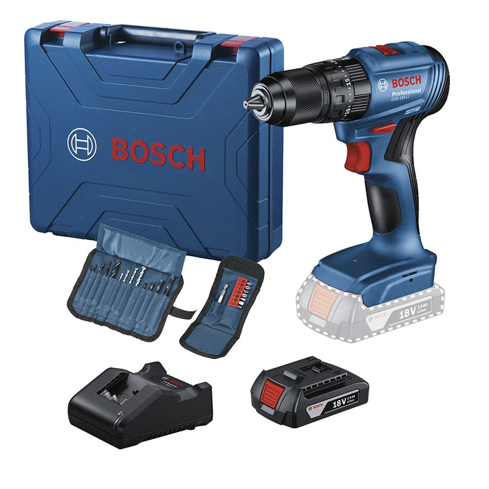Parafusadeira/Furadeira Impacto 1/2" Bateria 18v Bosch Gsb185-Li - 06019k31e8