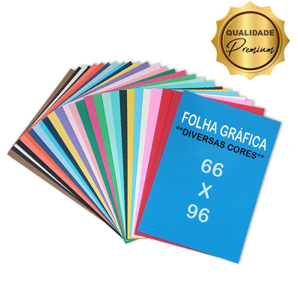 Papel Color Plus FOLHA GRÁFICA 66x96 120g Kit c/10 Folhas