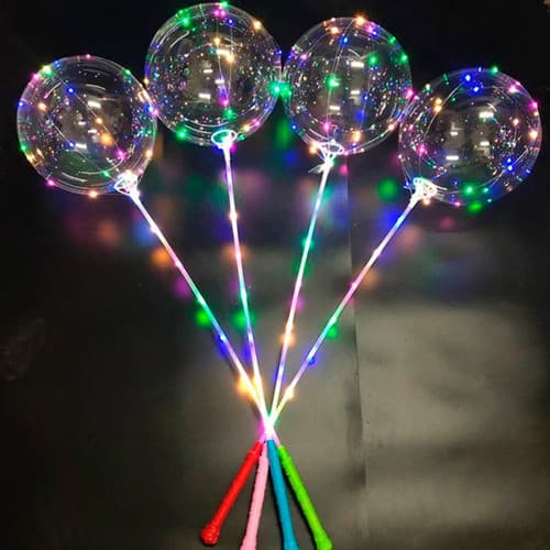 Balloon Balão De Led Redondo 10 Unidades Transparente
