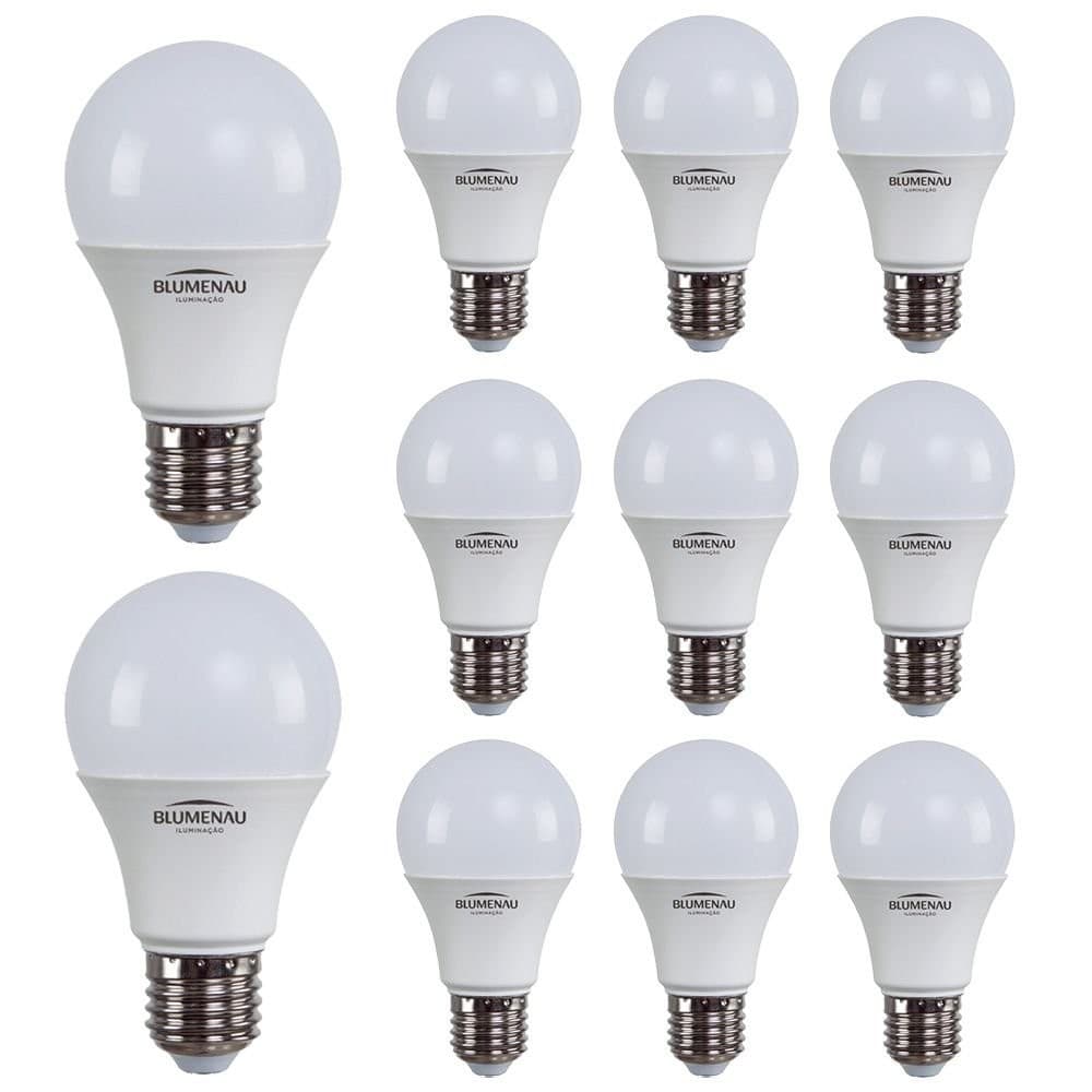 Kit 10 Lâmpadas Led Bulbo A60 12W Perâ E27 Bivolt (6500K Frio - 4000K Neutro - 3000K Quente)