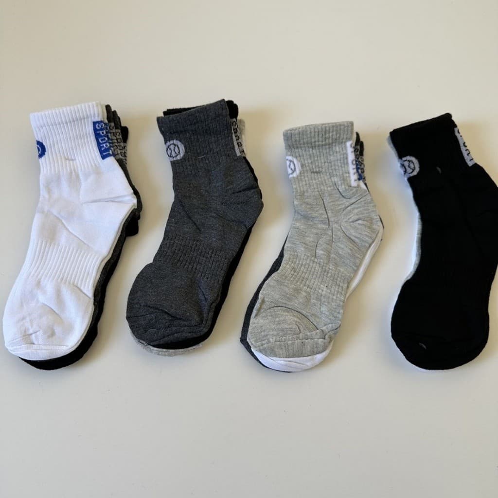 Kit 12 Pares Meia Juvenil Masculina 31-34