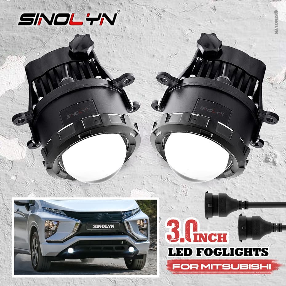 Lâmpadas De Nevoeiro LED Luzes De Condução Esportivas Lente Do Projetor H11 Para Mitsubishi Montero Xpander Triton L200