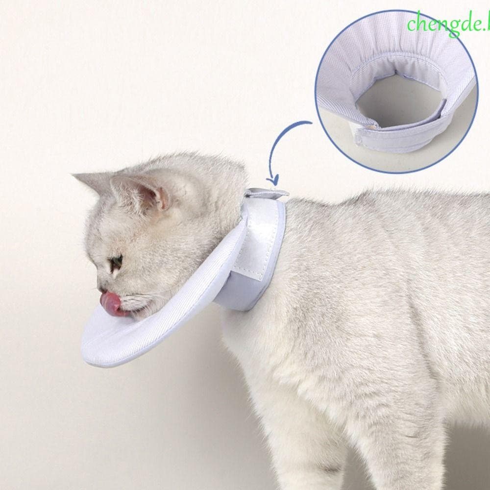 Coleira De Recuperação Para Gatos CHENGDEBR , Cone Protetor De Pescoço Macio E Ajustável , Círculo Respirável De Elizabe