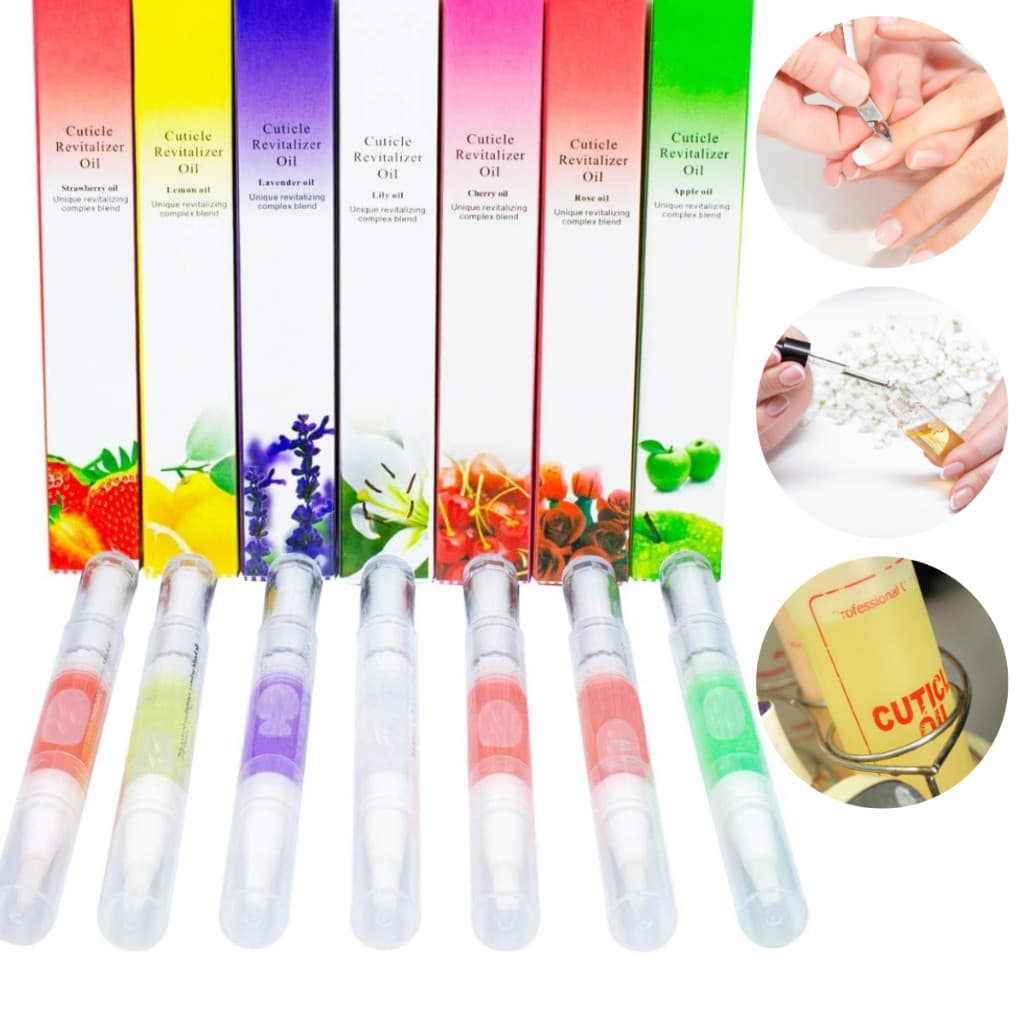 Caneta Óleo Hidratante para Cutículas: Kit 6 Unidades Tratamento Revitalizante Unhas em| Ideal para Manicure de Acrigel