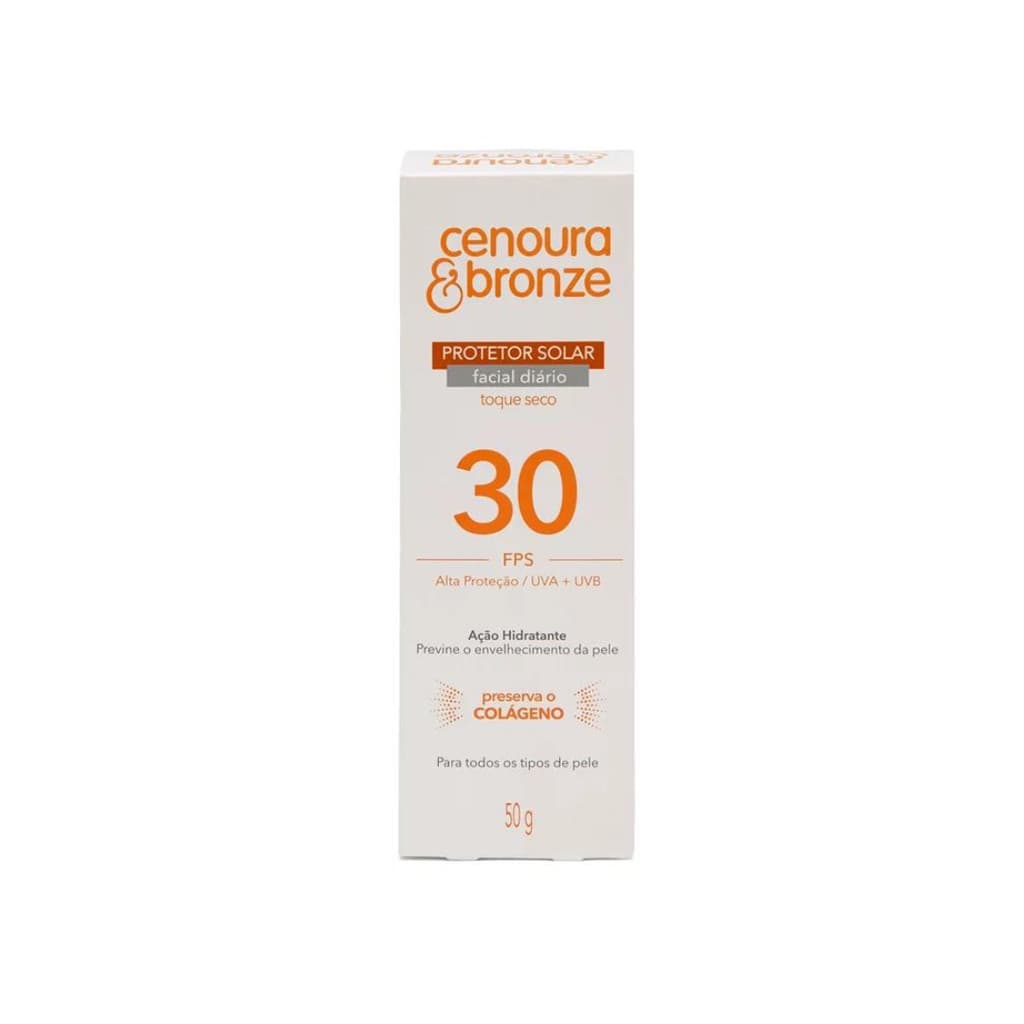 Protetor solar 30FPS Cenoura & Bronze 50G Facial