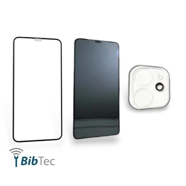 Kit Película 3D De Vidro + Película De Cerâmica Fosca Flexível + Película Para Câmera Iphone 11