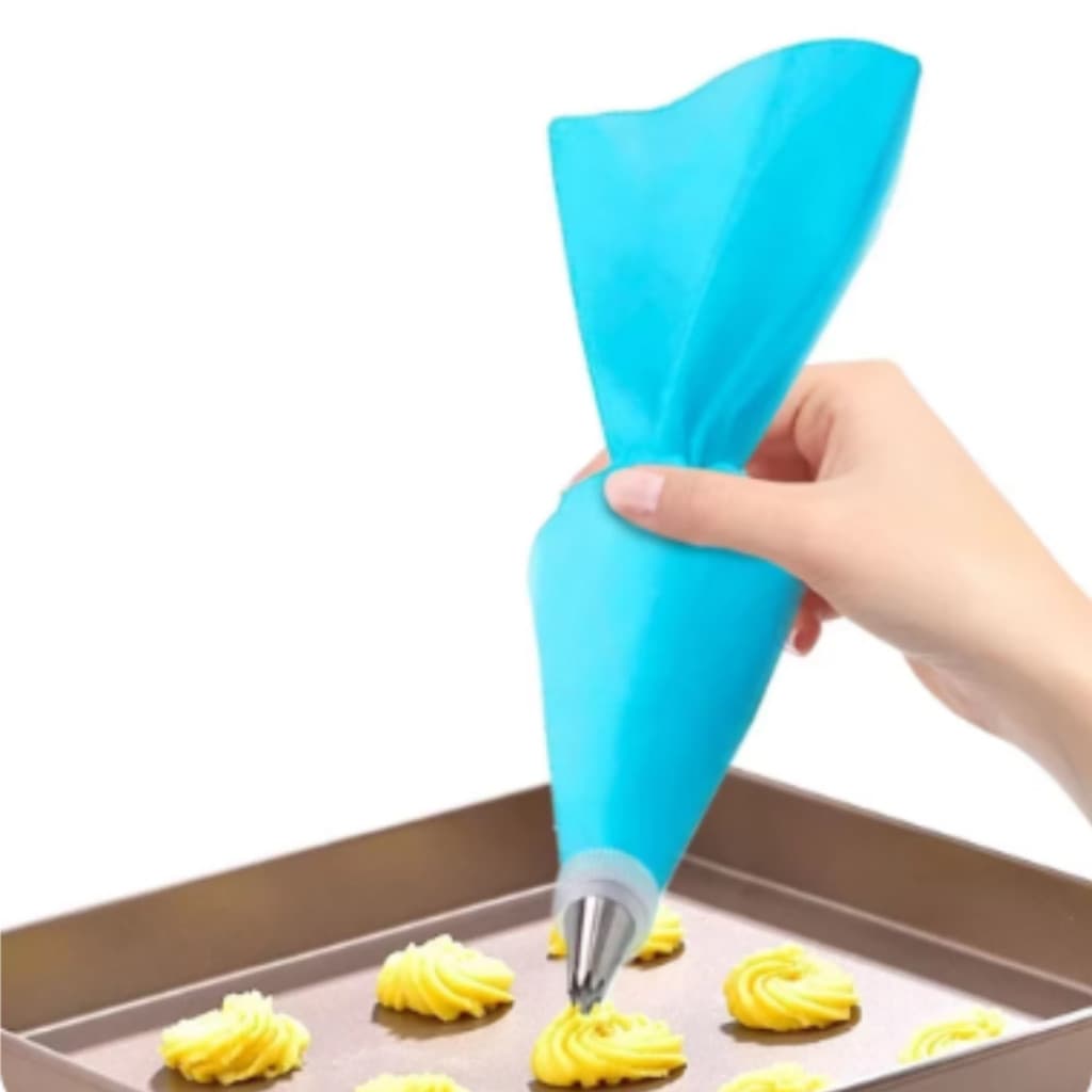 Saco Confeiteiro Chantilly Cupcakes Bolos Doces Azul Ke Home 25cm