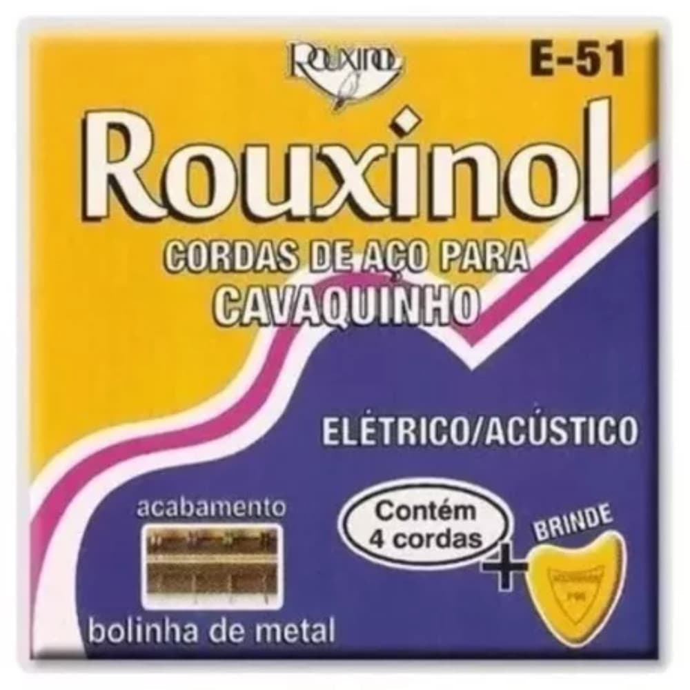 Encordoamento Cavaquinho Eletroacústico E51 0.11 Rouxinol