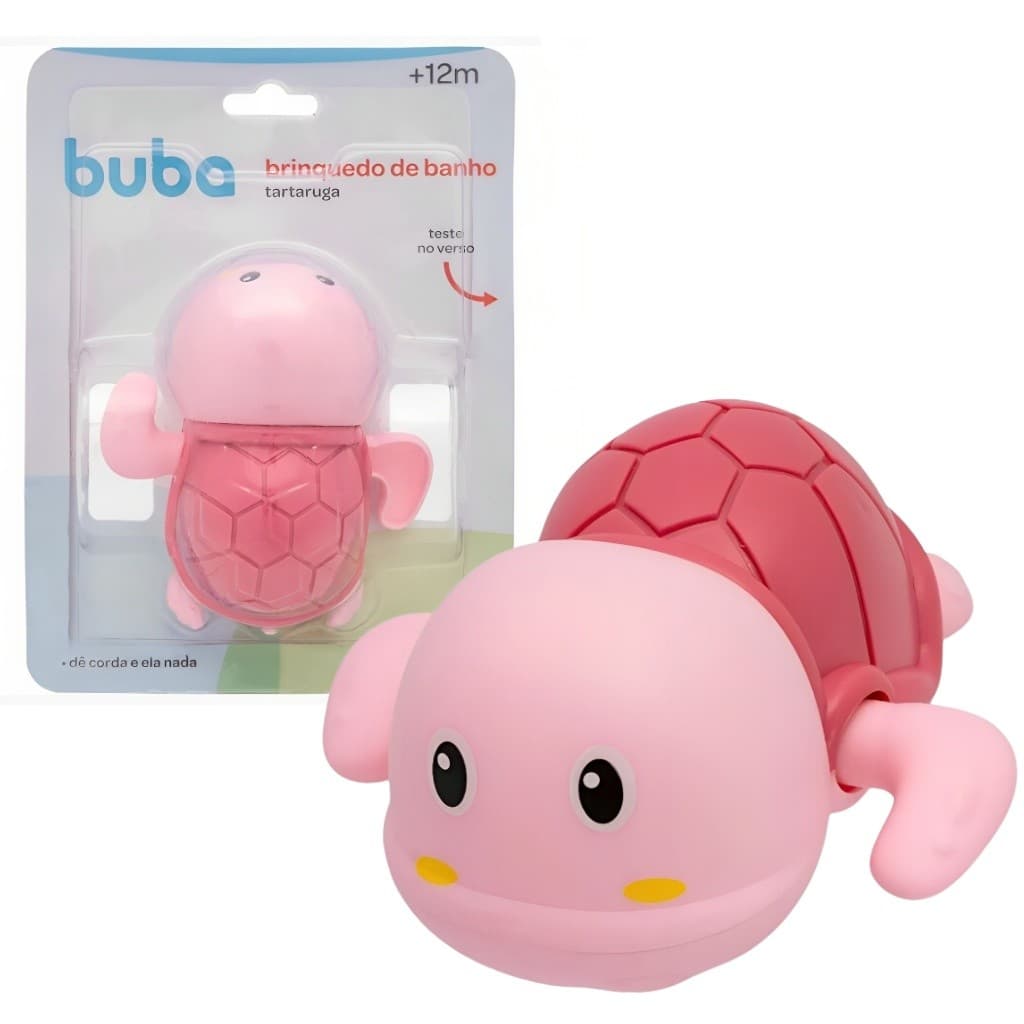 Brinquedos de Banho Para Bebê Tartaruga Rosa Para Banheira - Buba