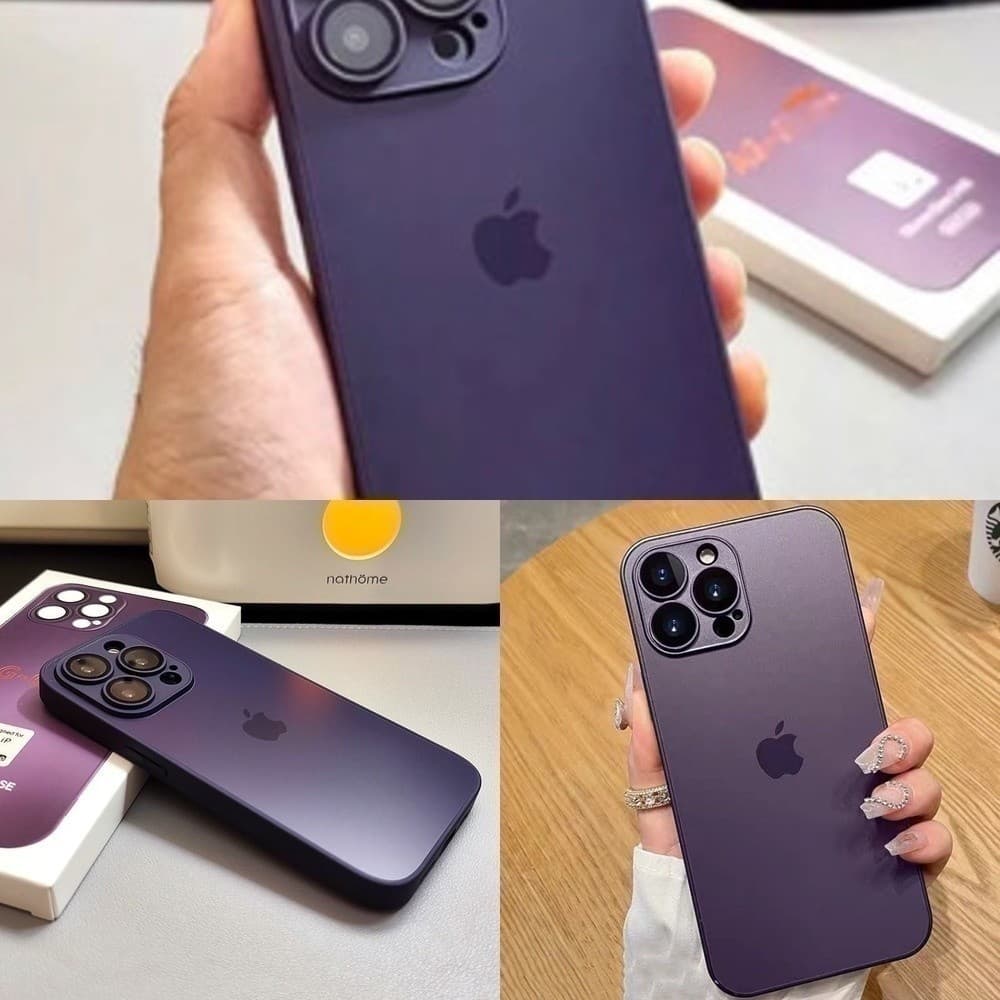 capa slim capinha proteção para ag capa de lente vidro iphone11protetora tampa vidro fosco 12pro 12 13promax 14promax 12promax traseira vidrofosco vidro capa case
