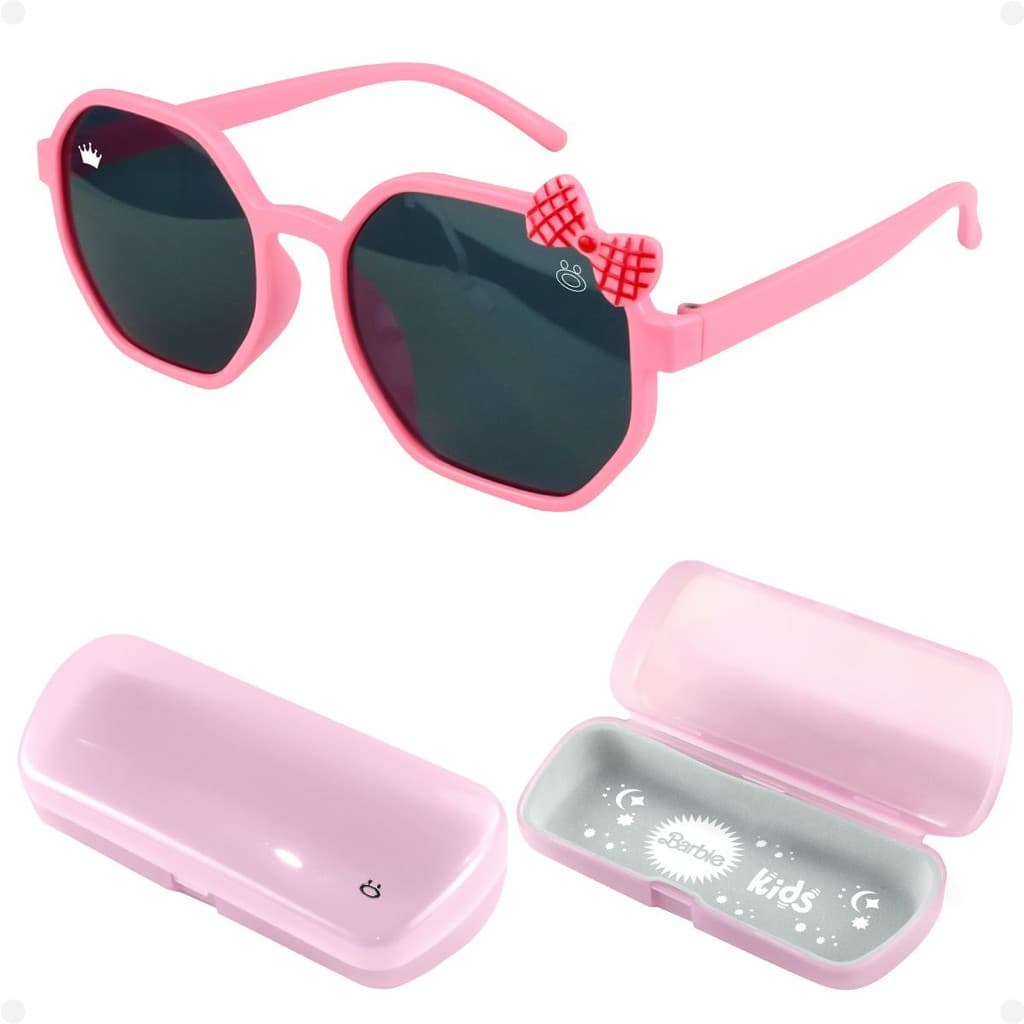 oculos sol infantil menina retrô rosa vintage verão presente laçinho praia social criança