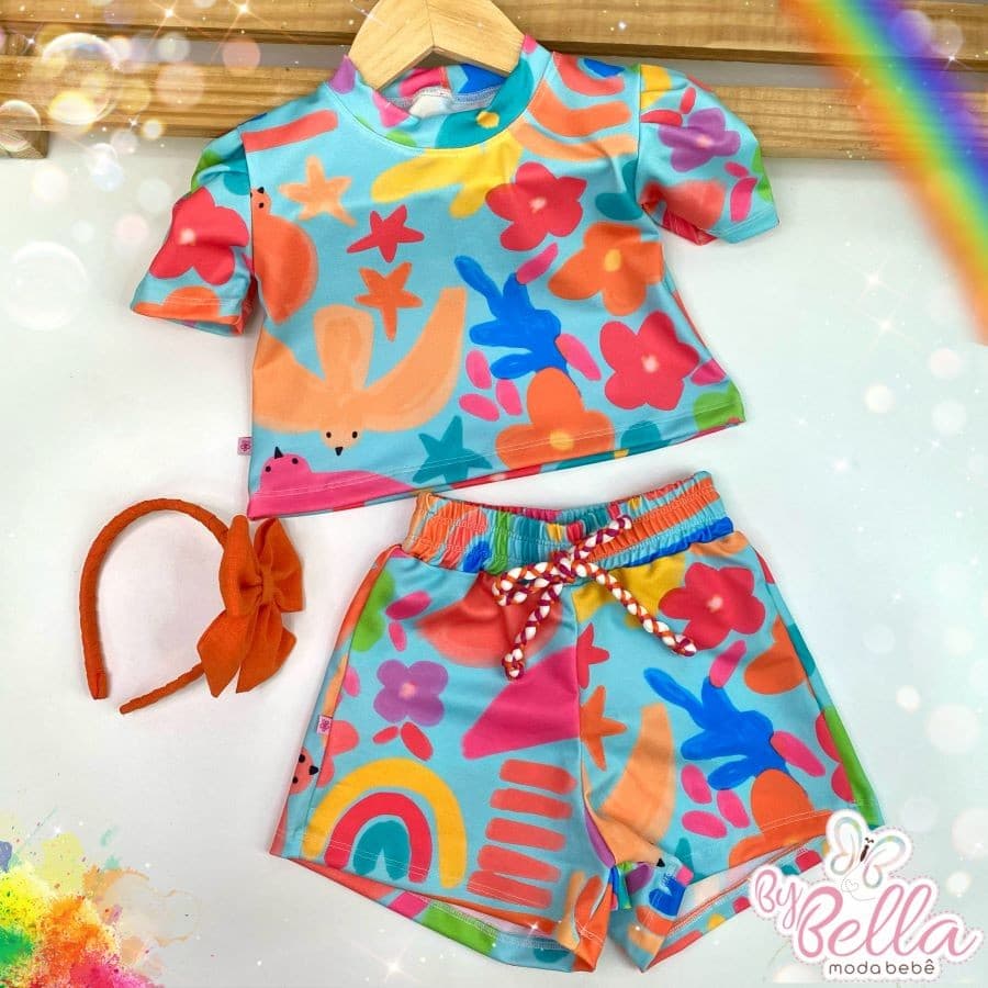 CONJUNTO INFANTIL MENINA MALHA MAVIE