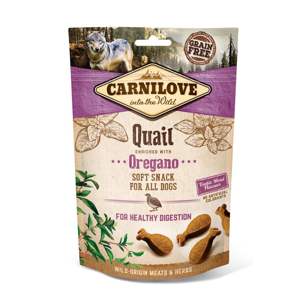 Petisco Soft Semi Úmido Codorna com Orégano para Cães 200gr - Carnilove
