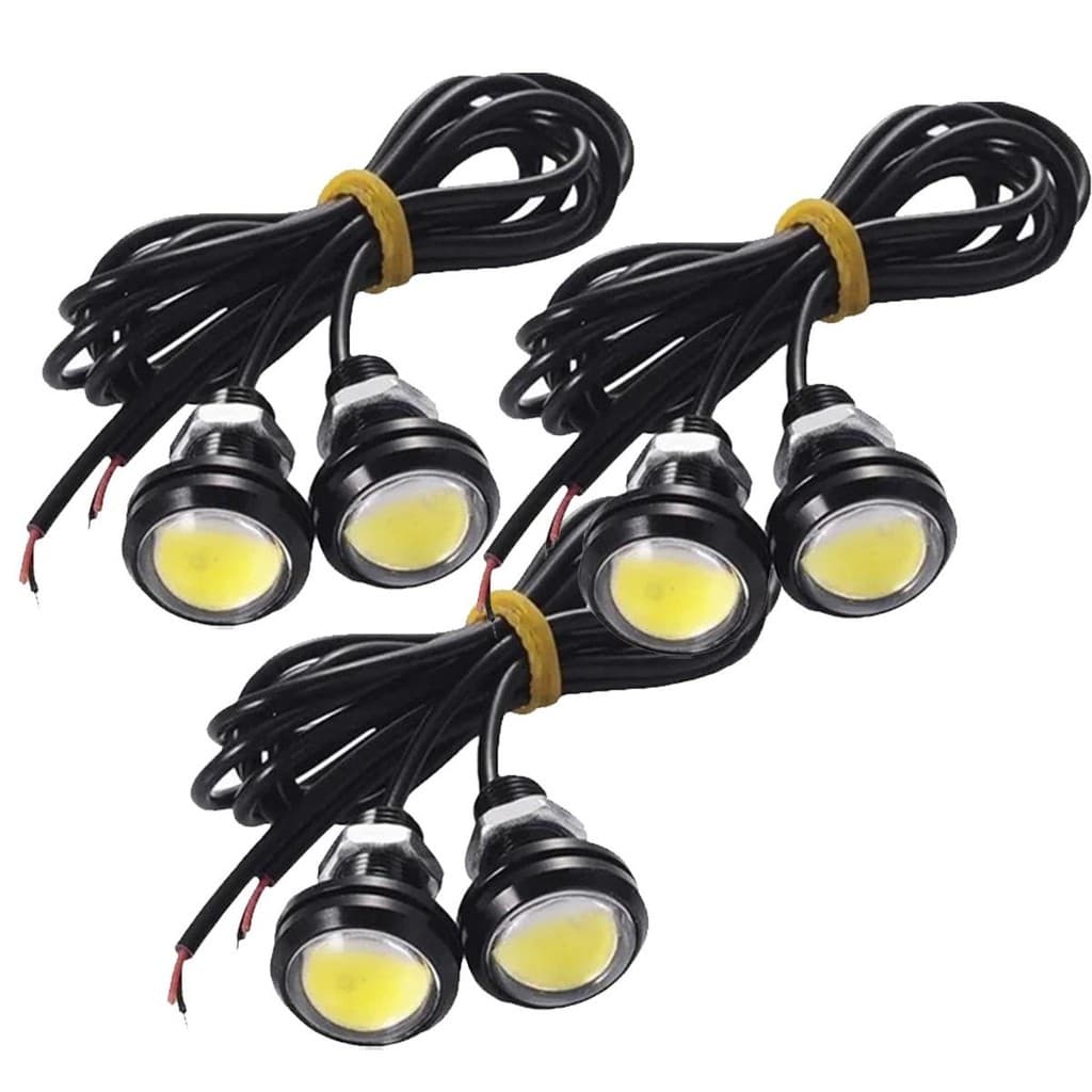 Led Olho De Aguia Gato 18mm Kit 6 Pçs + 1 Central Strobo 12v