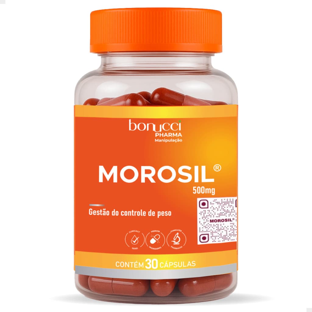 MOROSIL 500MG 30 CÁPSULAS GESTÃO DE CONTROLE NUTRICIONAL BIOATIVOS NATURAIS LM BEM ESTAR