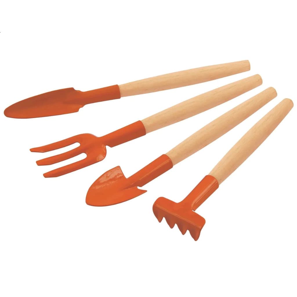 Conjunto para Jardinagem Peças Metálicas com Cabo de Madeira 4 Peças Tramontina