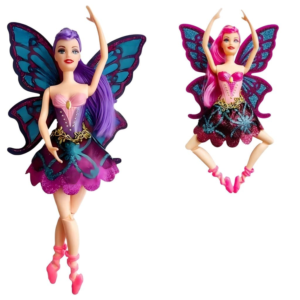 Boneca Fada Bailarina Susan - Estilo Borboleta Com Asas - 30cm