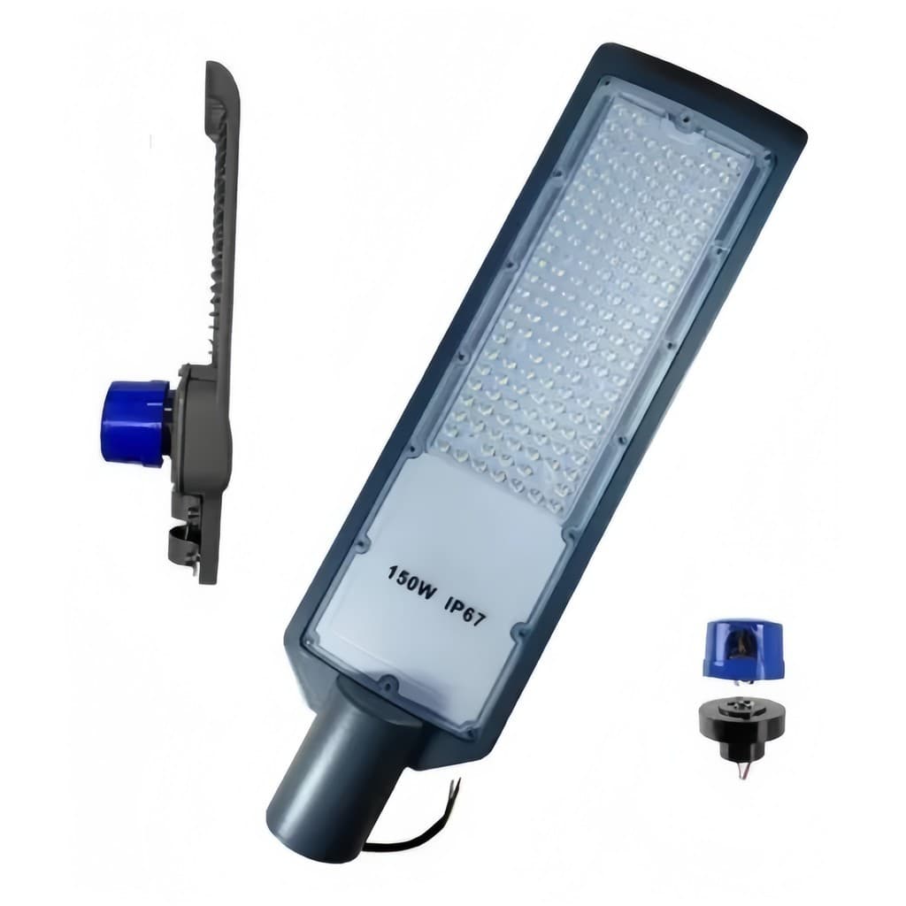 Luminária Pública De Poste Led Smd 150w Ip67 Branco Frio Com Fotocélula