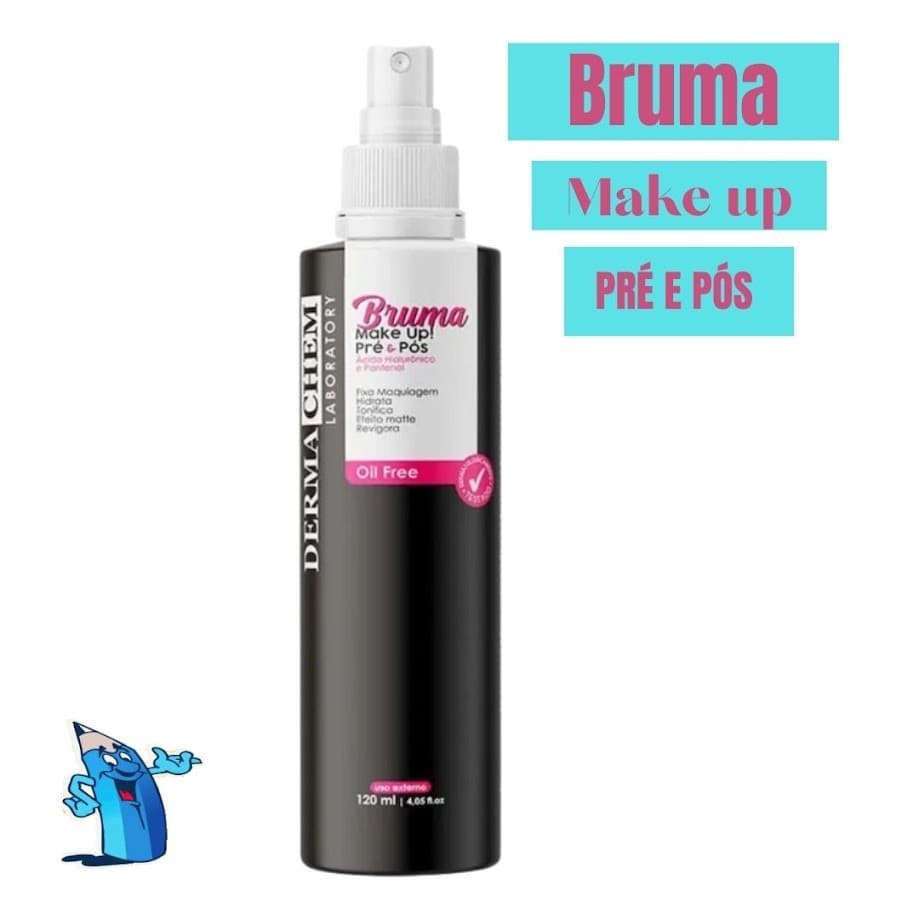 Bruma Fixadora de Maquiagem Hidratante Pré e Pós Make 2 em 1 Minimiza Craquelamento Efeito Matte