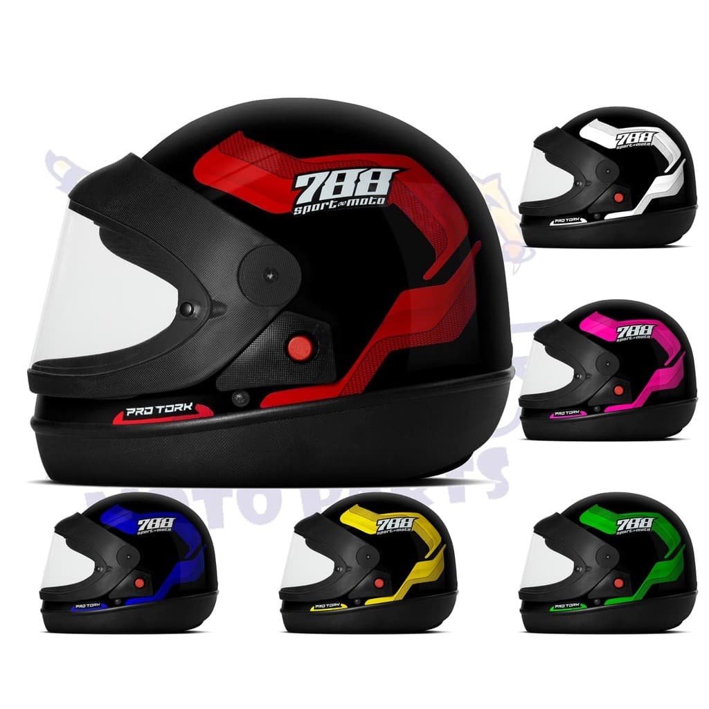 CAPACETE SPORT MOTO 788 Fechado Barato Tork Masculino Feminino Moto motocros Automatico San Marino