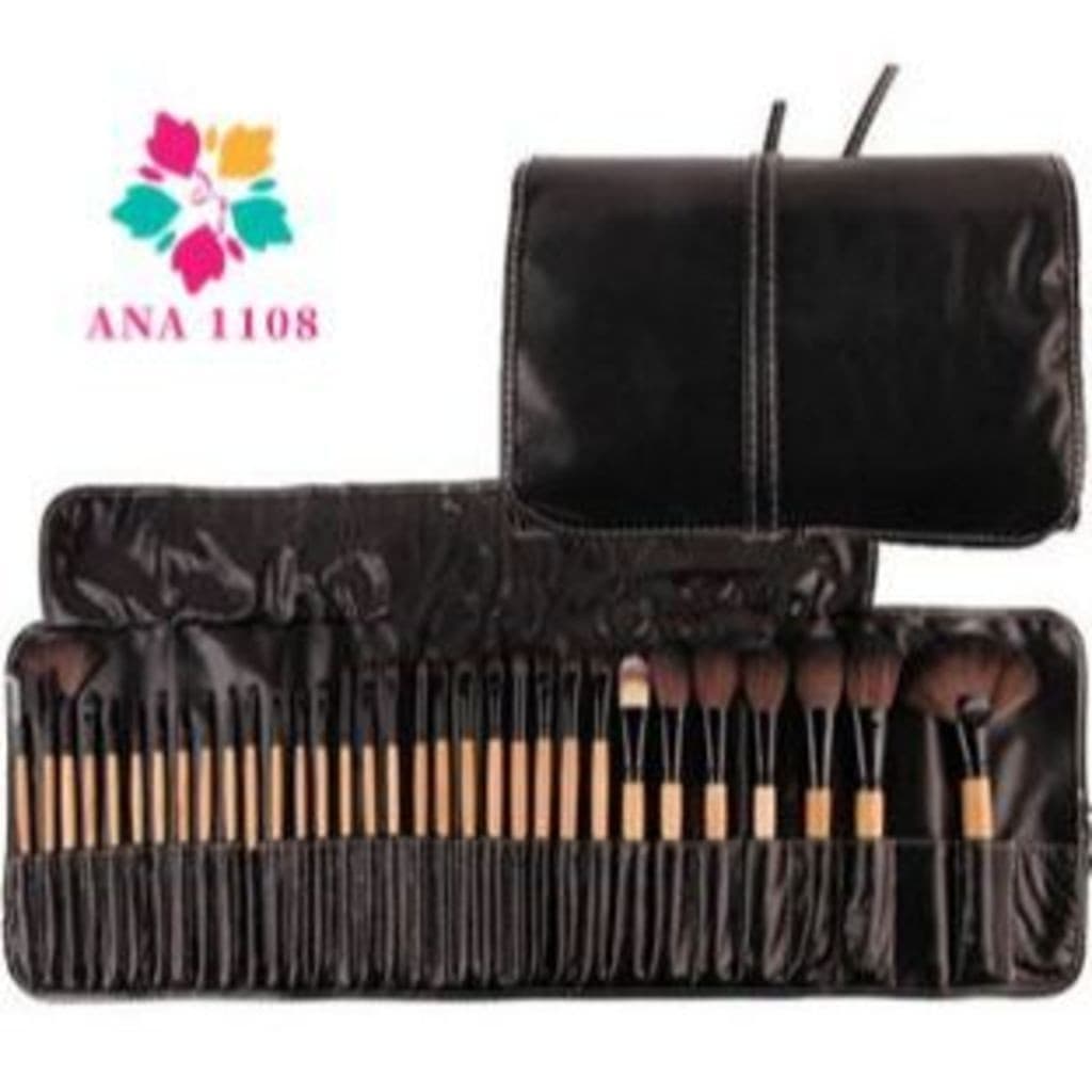 GGUAN Kit 32 Peças Conjunto De Pincéis De Maquiagem Para Pó Sombra Delineador Lábios com estojo