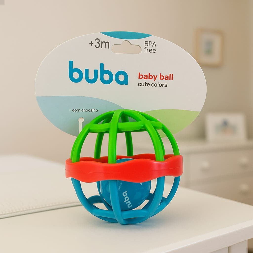 Chocalho Colorido para Bebê Buba