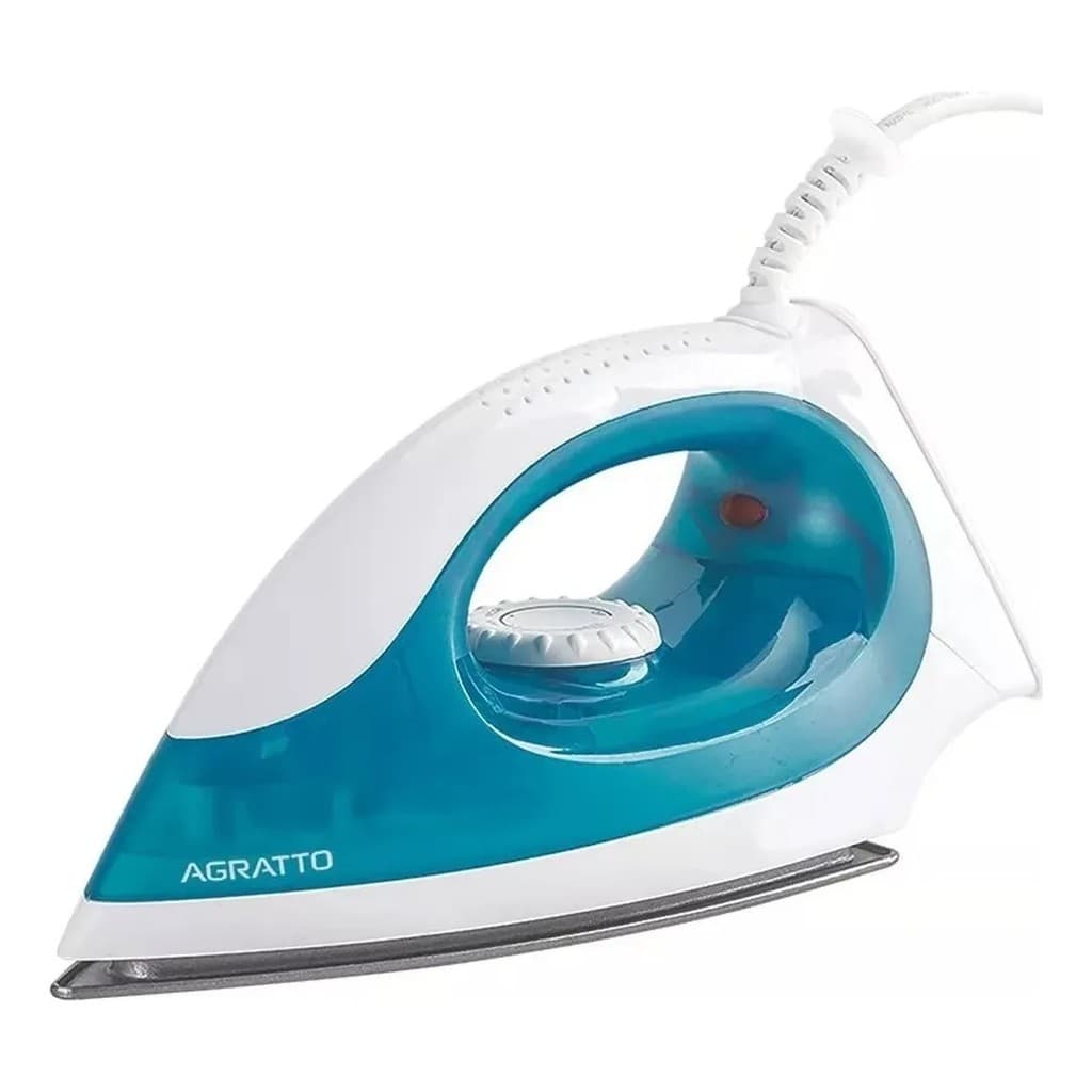 Ferro De Passar Roupas Elétrico Facile 1250w Cor Branco E Azul 220v Agratto