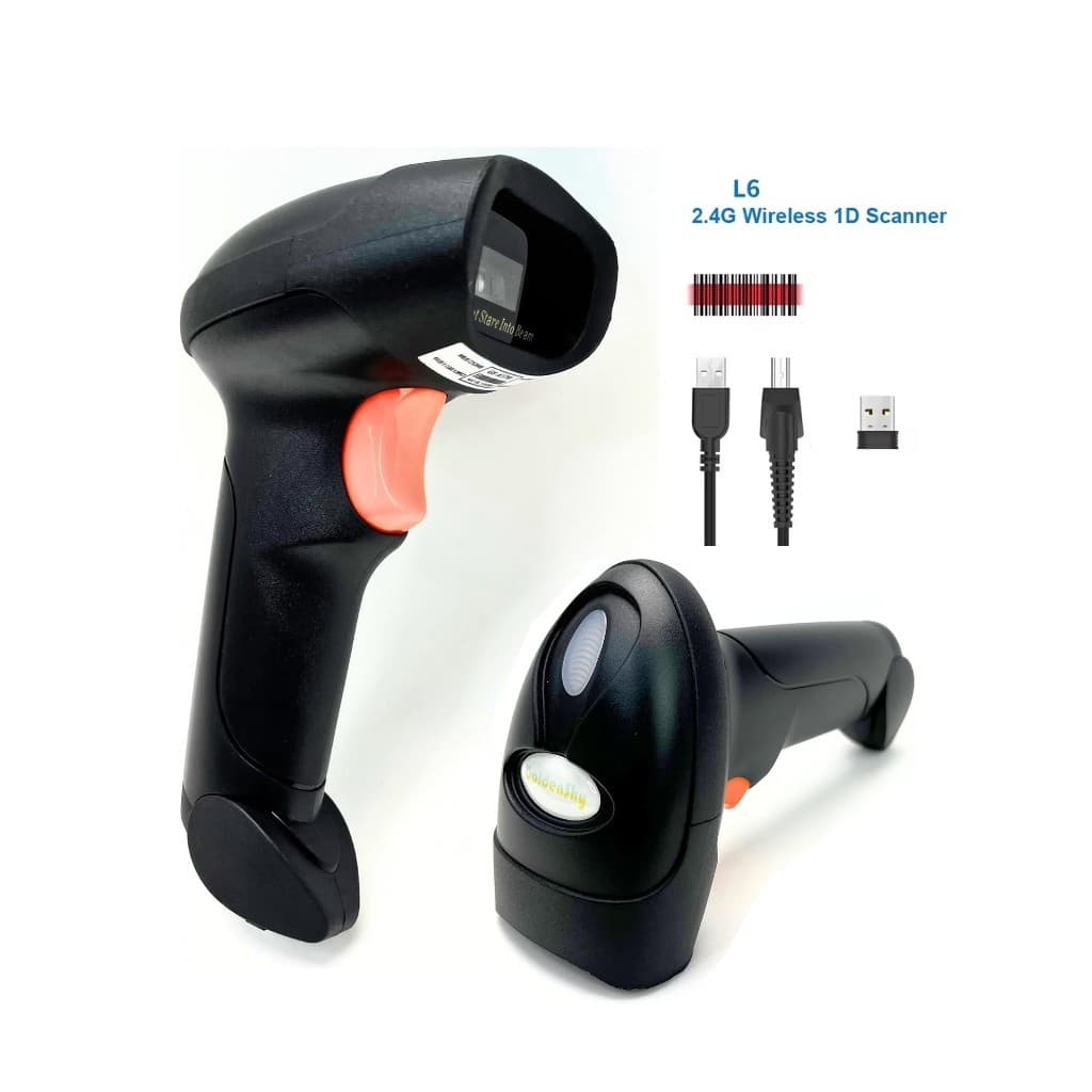 Leitor De Código De Barras Usb 2,0 Com Fio OU Sem Fio1.8m Laser EAN Danfe 1D