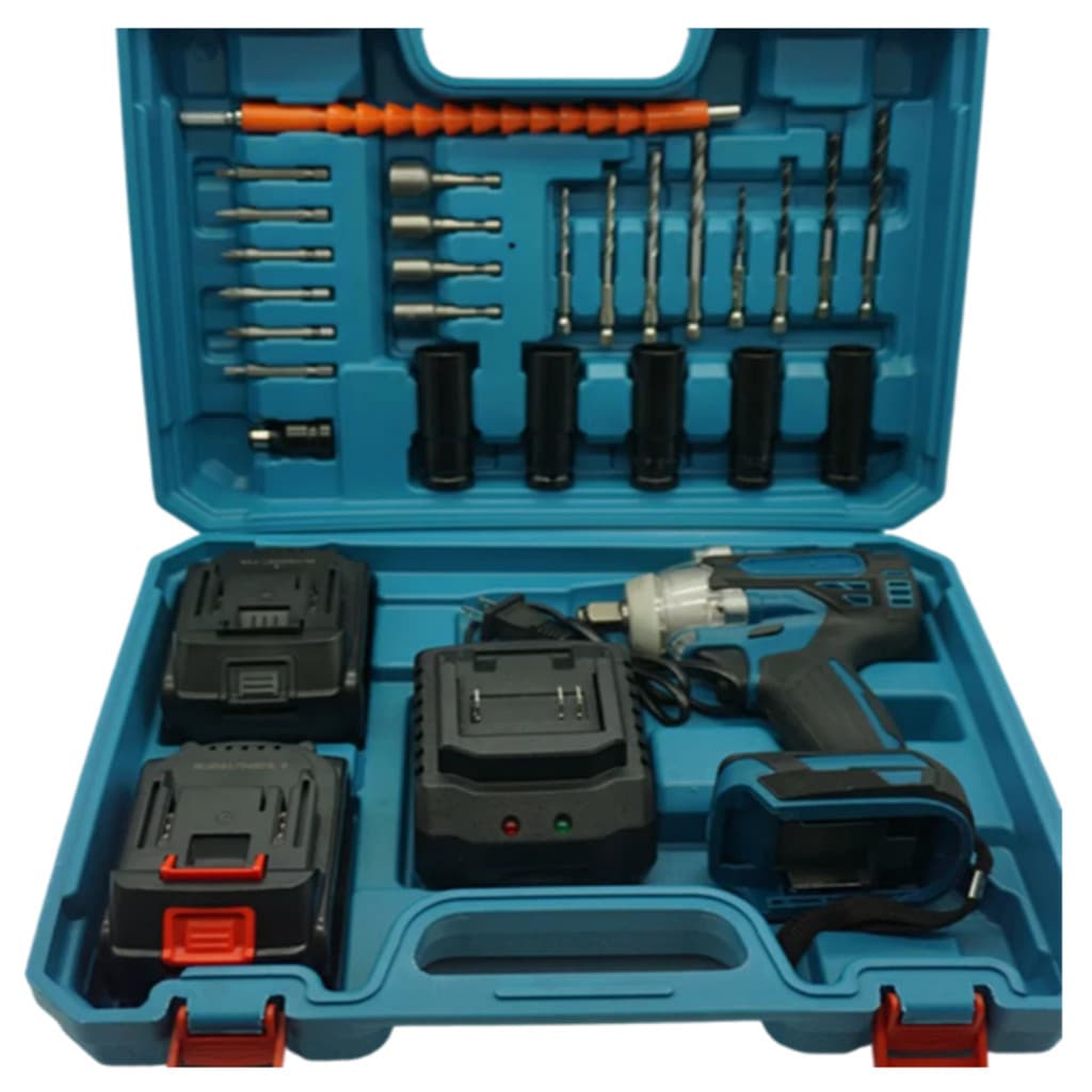 Conjunto De Chave De Impacto Sem Fio Com Bateria 48V, kit De Ferramentas Manuais De Alto Torque