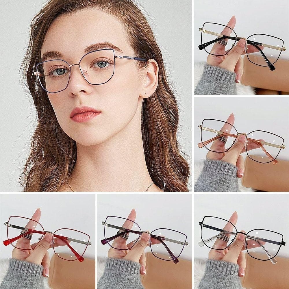 SULOVEDU Óculos De Luz Anti-Azul , Quadrados Metálicos De Bloqueio Clássicos De Proteção Ocular Ultralight Frame Eyewear Men Women