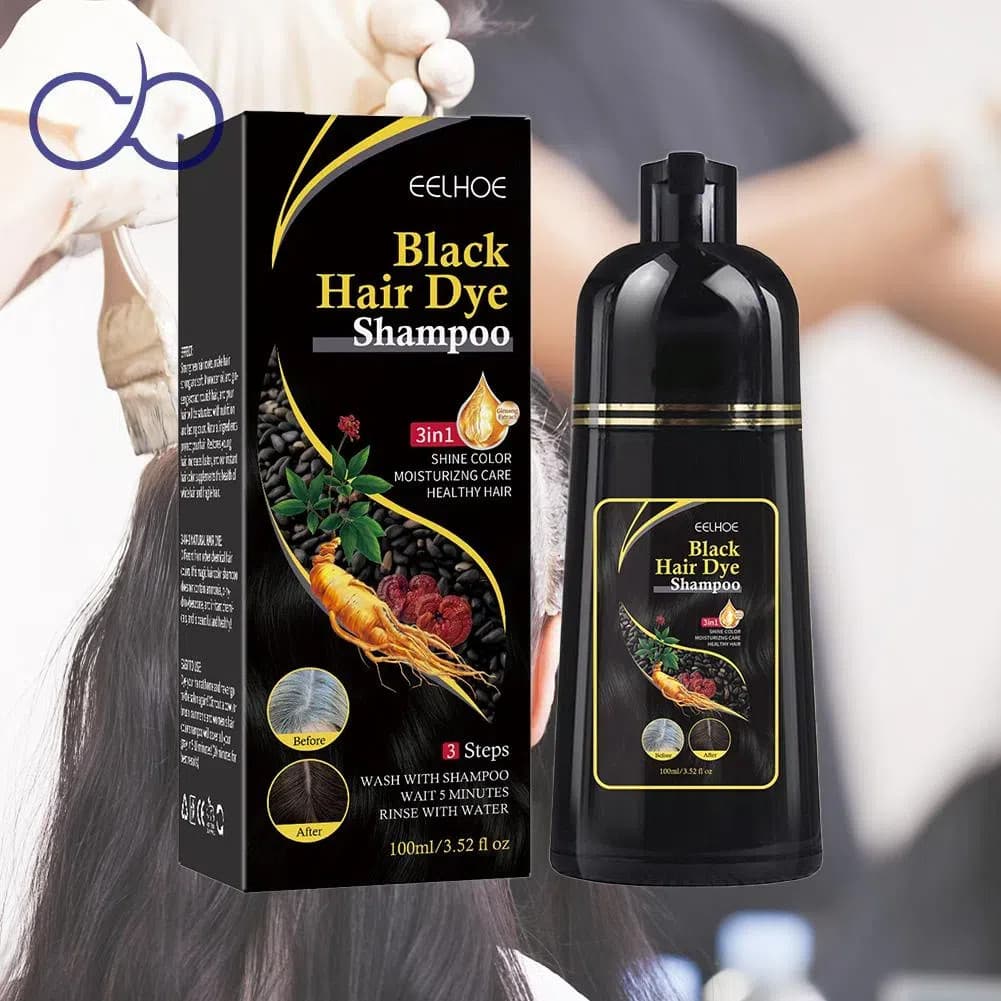 Shampoo Tintura Para Cabelos Pretos Naturais Capa Creme Branco Cinza