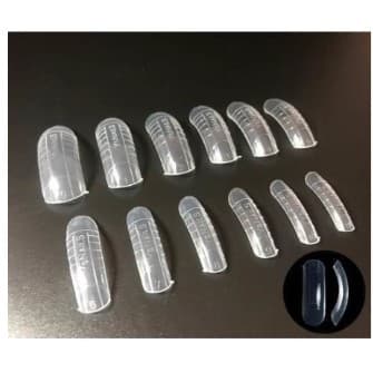 Kit 100 Molde F1 Unhas Porcelana Gel Reutilizáveis Polygel