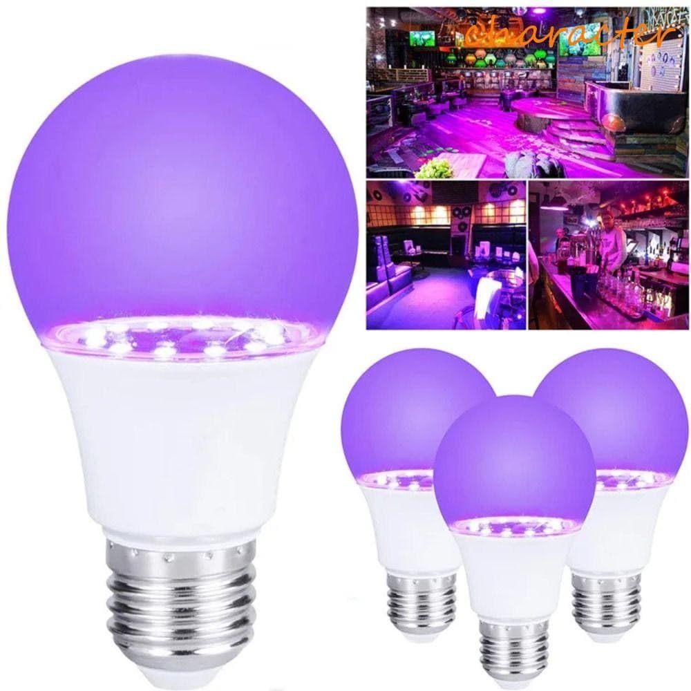 Lâmpada Roxa UV Personagem , Ultravioleta E27 Blacklight Lâmpadas Preta Brilhante 360