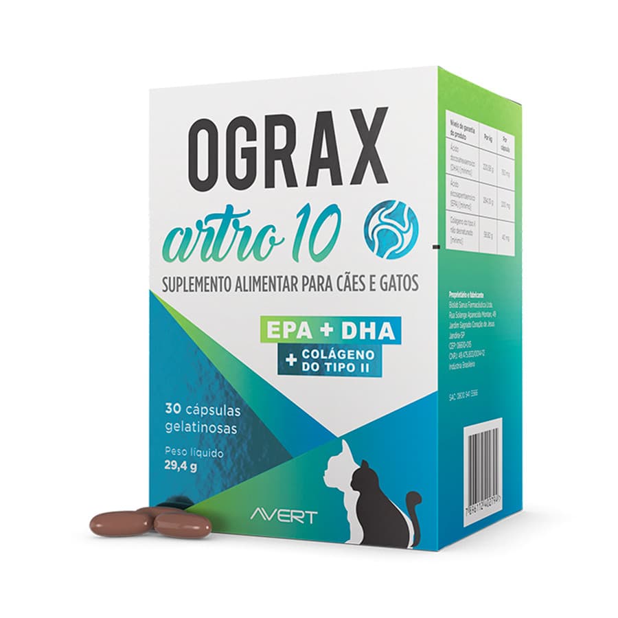 SUPLEMENTO OGRAX ARTRO 10 COM 30 CAPSULAS