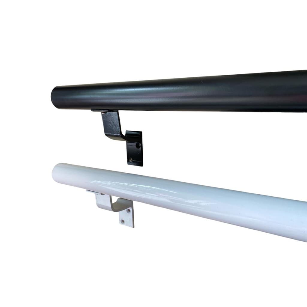 Mini Corrimão de Alumínio 40 a 90cm – Barra de Apoio p/ Banheiro, Escada, Parede | Branco ou Preto