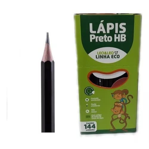 Lápis Preto De Escrever Caixa 144 Unidades Linha Eco Leo Leo