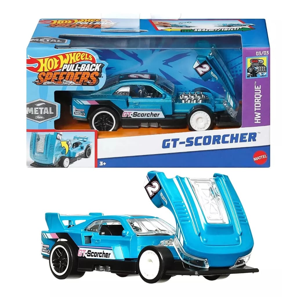 Carrinho Hot Wheels Pull-Back Speeders Fricção Sortido - Mattel