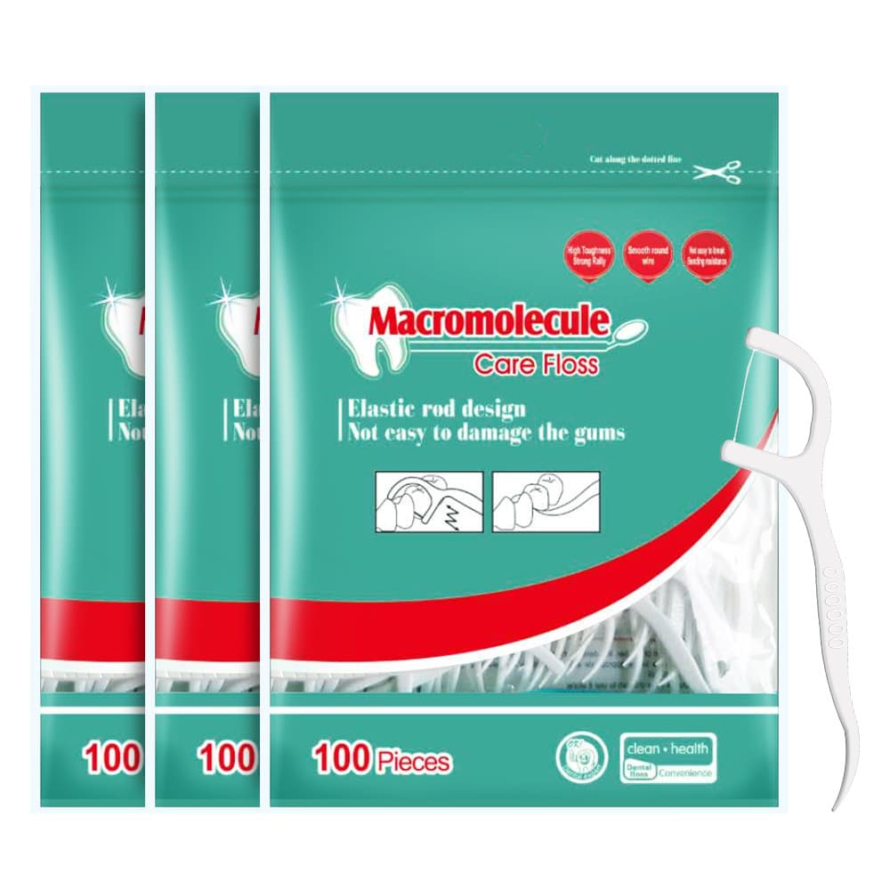 Flosser - Fio Dental Palito  Higiene Bucal Descartável 100 Unidades