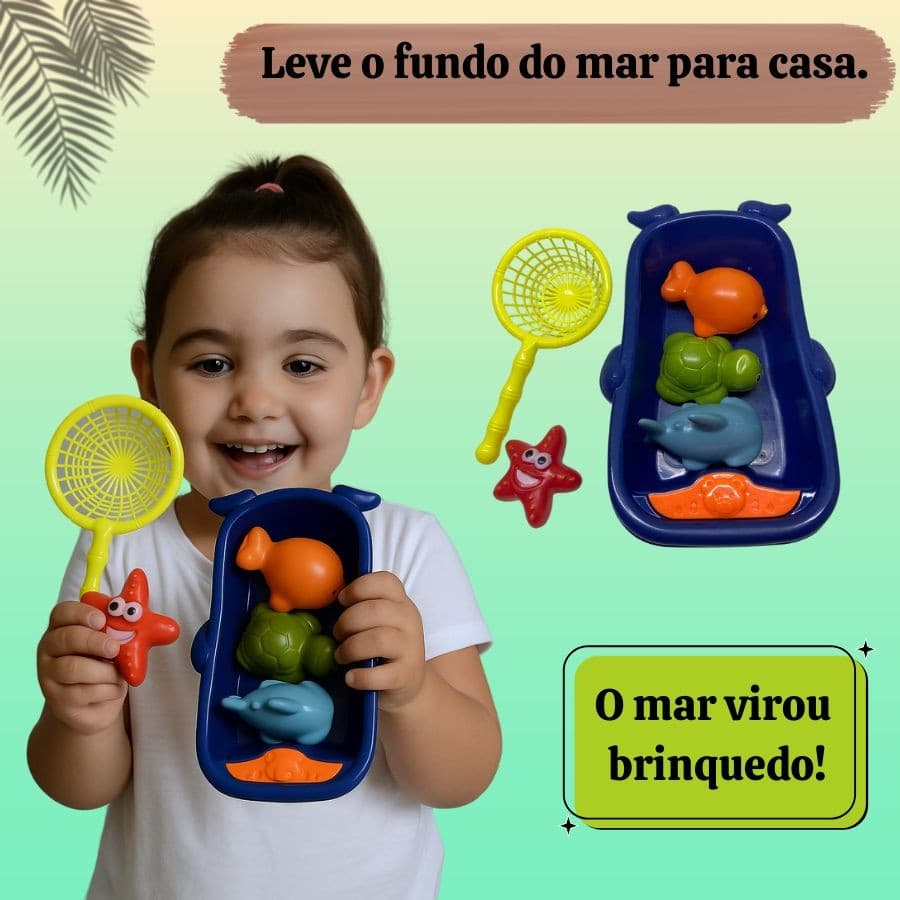 Brinquedos de Banho para Bebe Banheira 7 peças