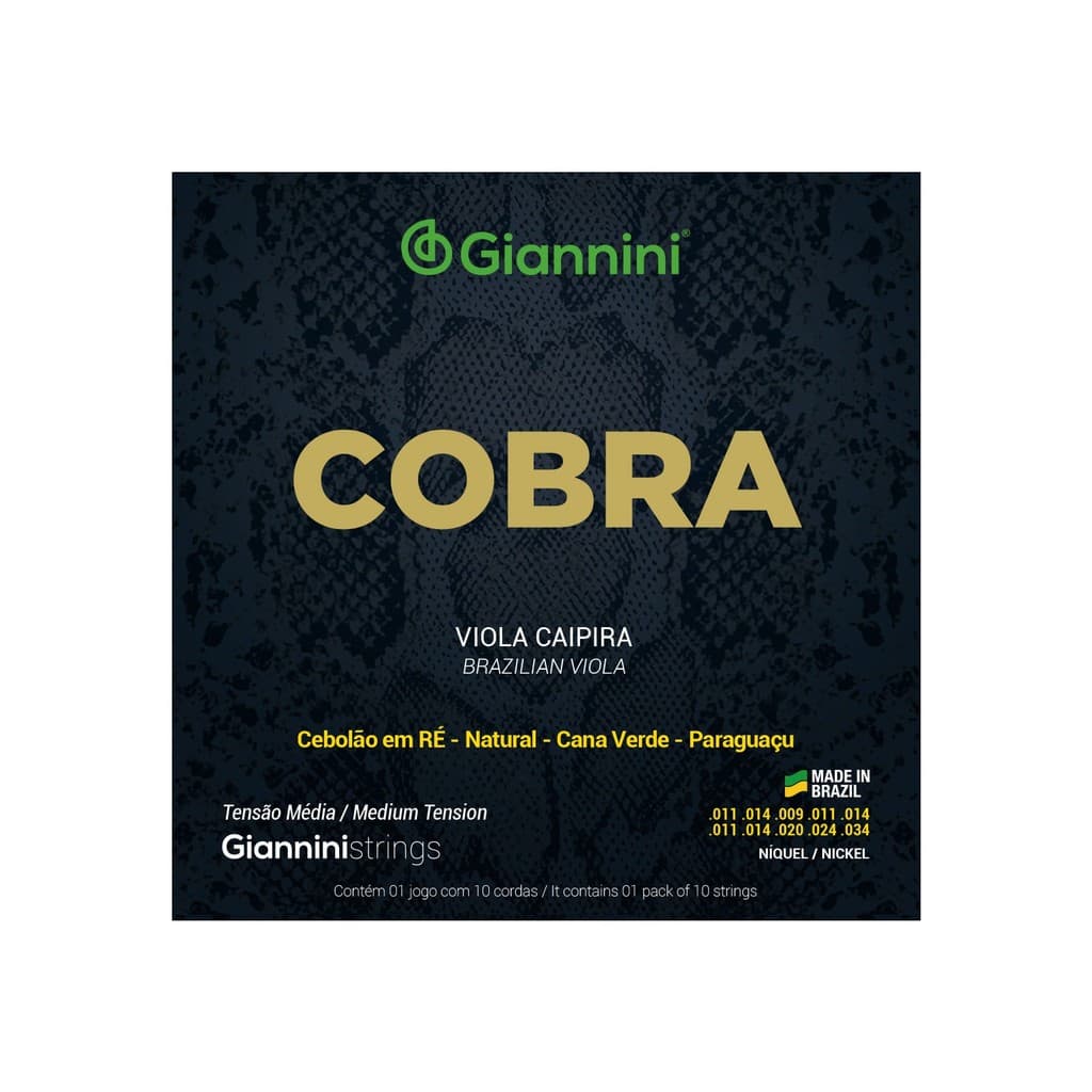 ENCORDOAMENTO VIOLA GIANNINI COBRA MEDIA CEBOLAO EM D GESVNM