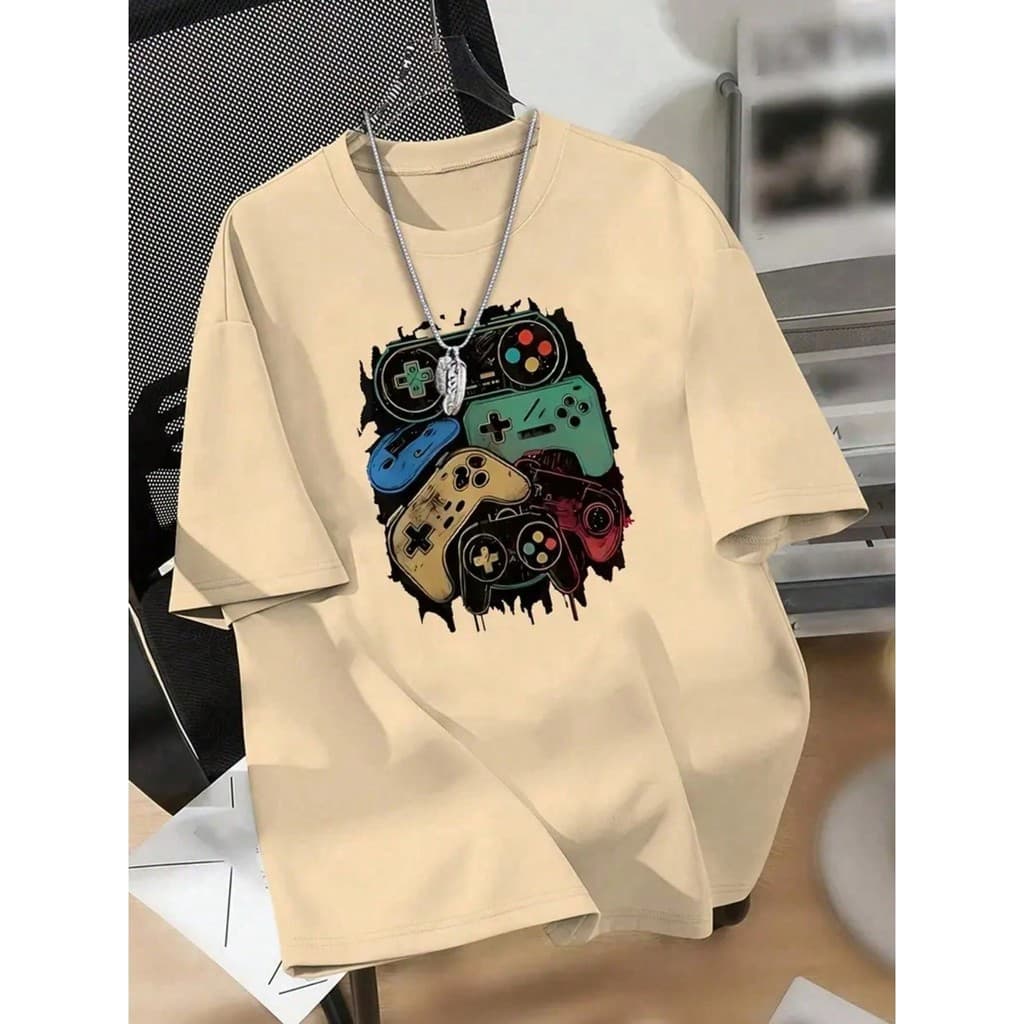 Camiseta infantil menino Controle remoto color gamer Blusa 100% algodão