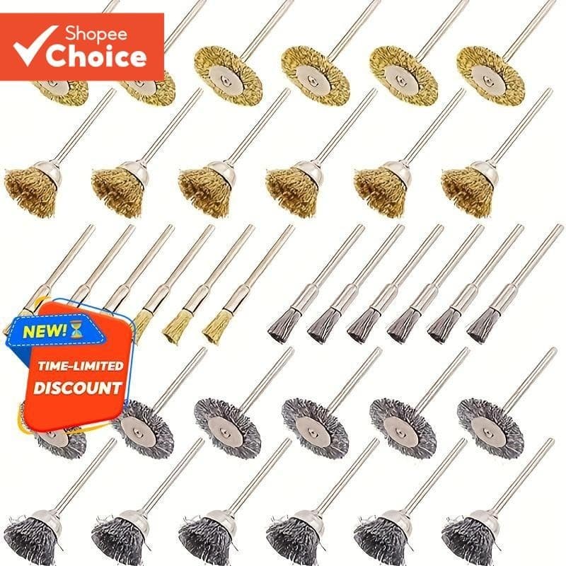 Um Conjunto De Escova De Roda De Fio Para Broca , Remoção De Ferrugem De Polimento De Metal E Ferramenta De Moagem De So