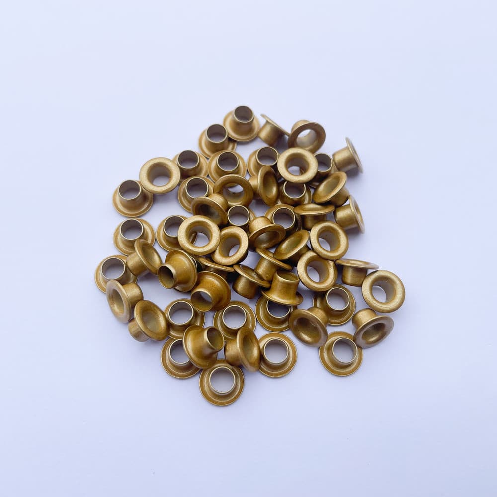 Ilhós Aluminio nº 54 Dourado Latonado Epoxi 3/16 polegadas - 50, 100, 150, 200 ou 250 unidades