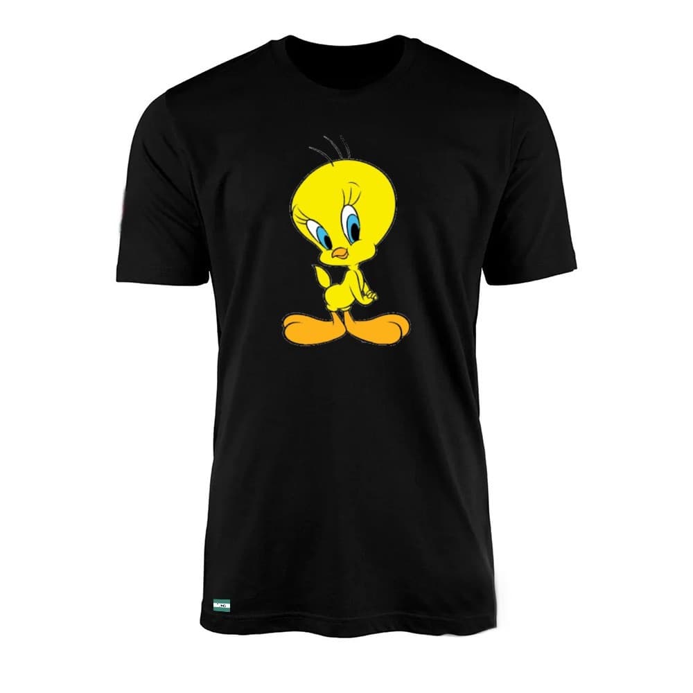 Camiseta Desenho Piu Piu Anime Masculina Casual Básico de Algodão