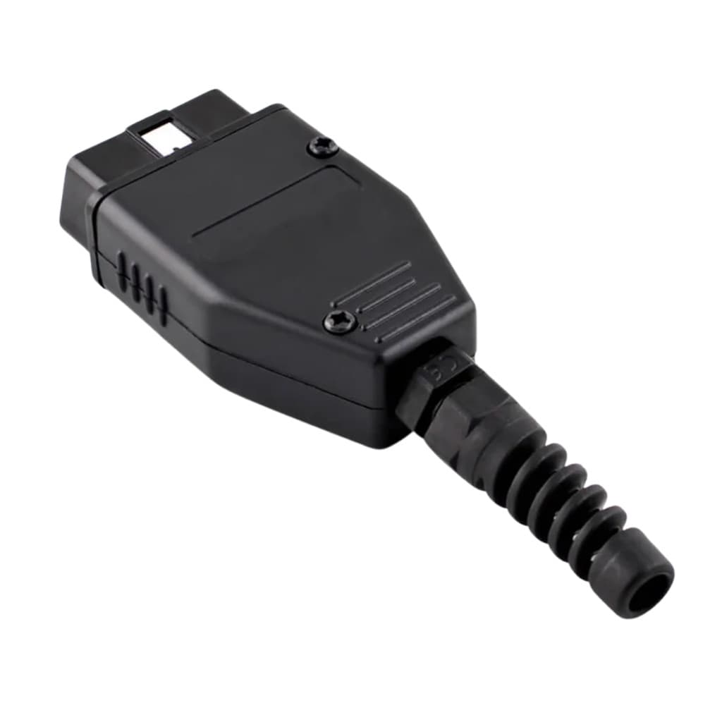 Conector Obd2 Macho Tomada J1962 Montável c Capa Tomada obd2 cabo automotivo  - Kit 5 unid